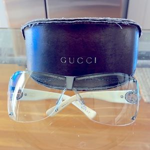 Gucci White Transparent Sunglasses